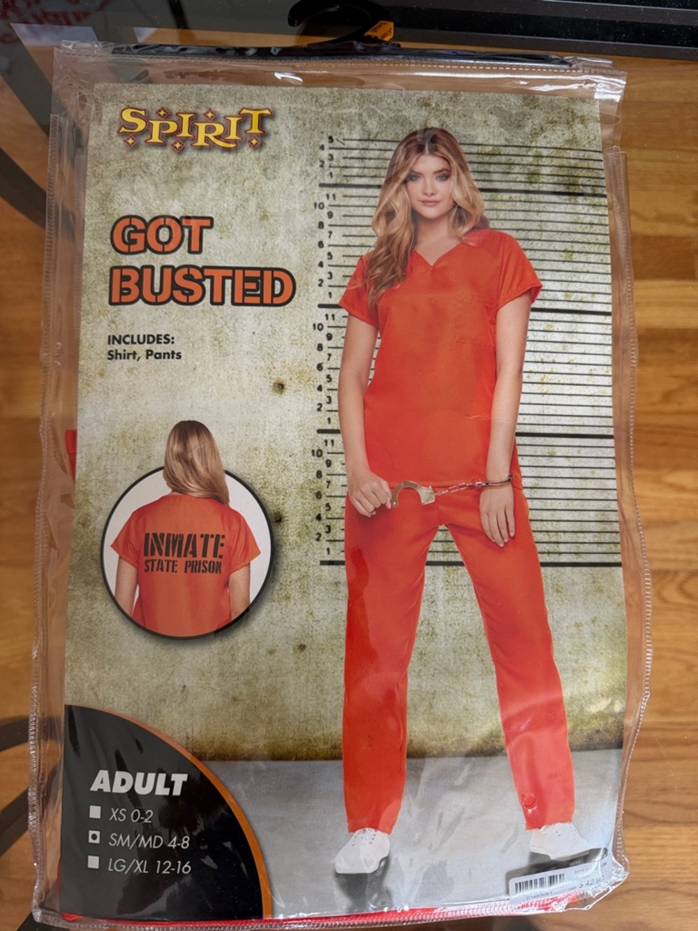 New Spirit Women's Orange 'Got Busted' Inmate Costume Set